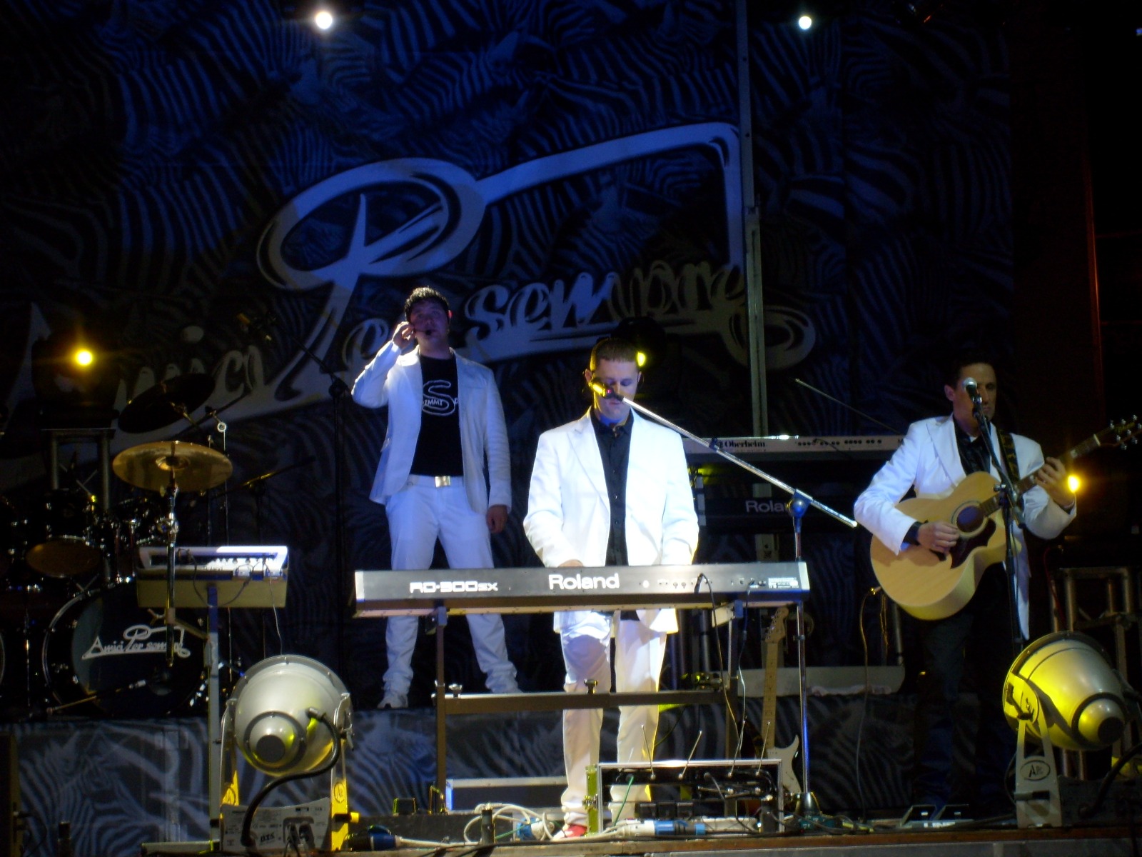 Scenografia zebrata – Amici Per Sempre live Viterbo